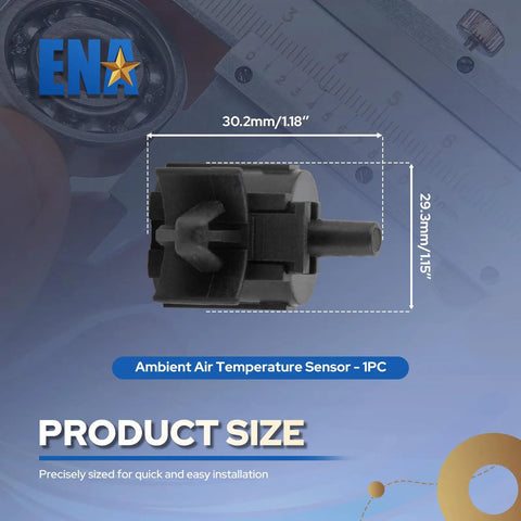 Ambient Air Temperature Sensor For Hyundai Elantra Kia Forte Direct Drop In Swap shows size dimensions of 30.2mm x 29.3mm.