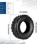 Beefed-Up Heavy Duty 21x7-10 Tubeless ATV UTV Tire Set 6-Ply for Trail Mud Sand Farm