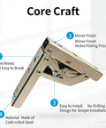 Hidden Cabinet Door Hinges 90 Degree Invisible Folding Hinge 4 Pack, nickel-plated cold-rolled steel, easy install, no visible hardware.