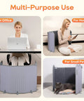 Under Desk Foot Warmer With 12 Hour Timer 8 Heat Levels Foldable Portable Space Heater in use at office, home, and pet area.