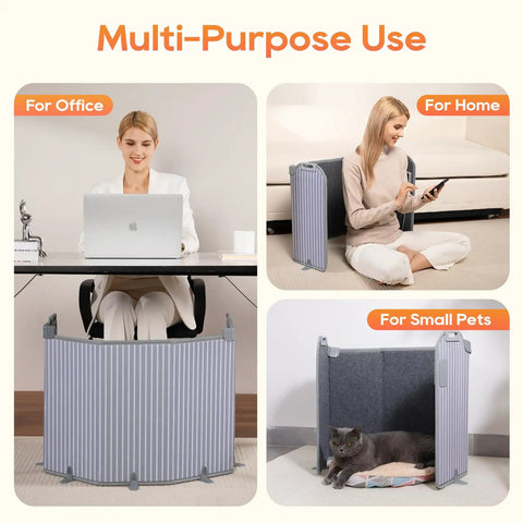 Under Desk Foot Warmer With 12 Hour Timer 8 Heat Levels Foldable Portable Space Heater in use at office, home, and pet area.