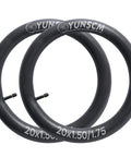 Two Pack 20 Inch Bike Inner Tubes For 20x1.50 Or 20x1.75 Tires Fits ETRTO 40 47 406 With AV32mm Schrader Valve Premium Butyl Rubber