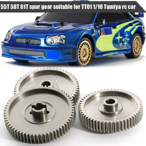 High Speed 61T Spur Gear For TT01 RC Cars 0.6M Pinion Gears Upgrade Part Compatible With TT01D TT01E TT01ES