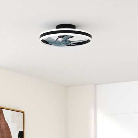 Smart 20 Inch Ceiling Fan With Lights Compatible With Alexa And Google Assistant, Low Profile Ceiling Fan With Remote And App Control