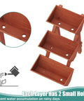 Three Tier Vertical Garden Bed Planter For Indoor And Outdoor Use With Legs Raised Planter Box showing wood finish and drainage holes
