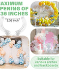 Top Shred LemonRoad Balloon Arch Clips 1 Pack Clear Plastic Spring Clamps, 3.5 x 1 in, 2.36 in opening