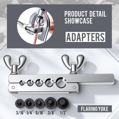 Adapters for 25 Foot Copper Coated Brake Line Kit With 16 Fittings And 4 Unions Tube Bender And Double And Single Flaring Tool Kit