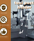 AXA 250-101 Quick Change Lathe Tool Post Holder for turning and facing 2 pack, precision hardened steel, on a lathe setup