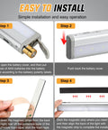 Installation steps for RV Step Lights 3 Pack Motion Sensor Activated LED Bar Exterior Lighting Battery Operated Wireless Magnetic Strip
