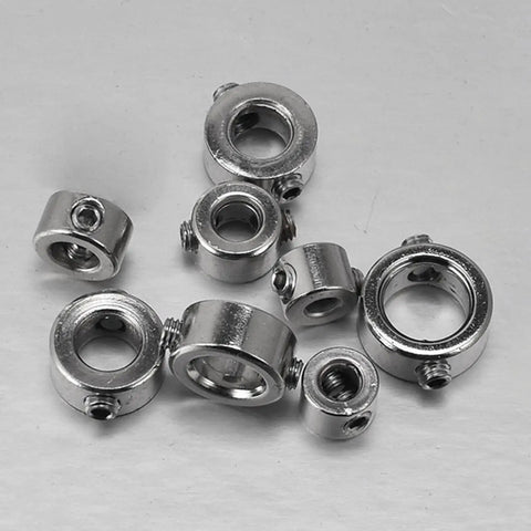 S Stainless Steel Shaft Collars Depth Stop Kit Screw Adjust Heavy Machinery Auto Robotics Gears Shafts Limiting Collars Easy Install Locked Down Tight Pros Quality Hardware Industrial Reliable Machines Hold Up Tough Demands Failure On Site, set of 8