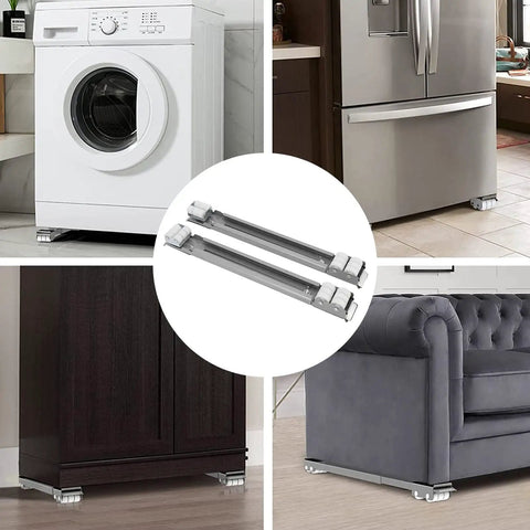 Heavy Duty Appliance Rollers With Furniture Lifter Tool Universal Wheel Sliders For Kitchen Moving Helper supports washing machines and fridges.