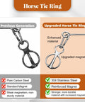 Comparison of previous and upgraded 4 Pack Stainless Steel Horse Tie Rings For Training And Tension Relief Indoor Outdoor Use Eye Bolt Snap