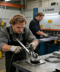 Manual Metal Bending Tool For Steel And Copper Pipes And Hoses Heavy Duty Handheld Portable Bender in use in workshop