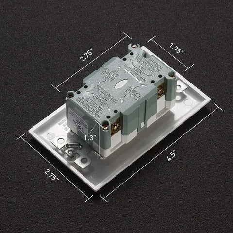 Weather Resistant GFCI Outlet 15 Amp Self Testing Tamper Resistant Duplex Receptacle For Indoor Outdoor Use With LED Indicator UL Listed White Decor Wall Plate Included