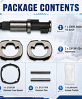 Heavy Duty Pneumatic Impact Wrench Hammer Head Replacement Kit For Ingersoll Rand 2135 Series Half Inch Anvil contents with anvil, hammers, gasket, pins, and grease packet.