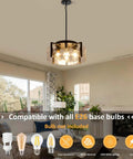Get The Low On This Badass Matte Black 4 Light Adjustable Chandelier With Metal Frame To Drop Some Serious Glow Over Dining Tables Kitchen Islands Bedrooms Or Bathrooms Today. Hanging lamp in modern living room.