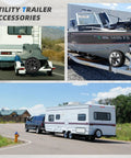 Beefed Up Spare Tire Mount For Boat Trailer Accessories With 3 Nut Design, shown on a trailer holding a spare tire.