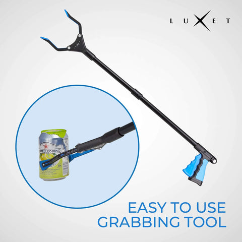Long Reach Grabber Tool 32 Inch Foldable Steel Reacher With Magnetic Tip Strong Grip Trash Picker Claw For Shelves And Hard To Reach Items Lightweight No Brainer Helper For Seniors And Quick Cleanups