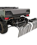 Heavy Duty ATV UTV Landscape Rake For Rock Debris Removal, Grass Clump Cleanup, Seed Prep, Cultivate And Food Plot Setup