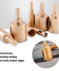 Get The Ultimate 12-Piece Hole Saw Kit With M10 Drill Bits For Ceramics Brick And Glass Plus Dry Wet Drilling Capability Using High Speed Steel Core Bits In Sizes From 6-35MM Perfect For Pros And DIYers Akin To A Total Game Changer. M10 HSS core bits 6-35mm for tile and brick drilling