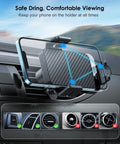 Wireless Car Charger Mount With Auto Clamping Air Vent Phone Holder with 15W fast wireless charging for iPhone and Samsung Galaxy.