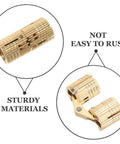Smooth Operator Brass Concealed Barrel Hinges Six Piece Kit shown; solid brass material with rust-resistant features.