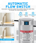 Boss Level Home Water Pressure Booster Pump 110V 90W 243GPH 15 PSI With Auto Flow Switch Brass Head And Impeller product features