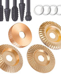 Heavy Duty Wood Carving Disc Set With Pro Grade Five Rotary Burrs For Four To Four And A Half Inch Angle Grinders With Seven Eighths Inch Arbor