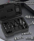 10 Piece Spiral Step Drill Bit Set For Stainless Steel With Enhanced Stability And Easy Ident Numbers Countersink Kit in case