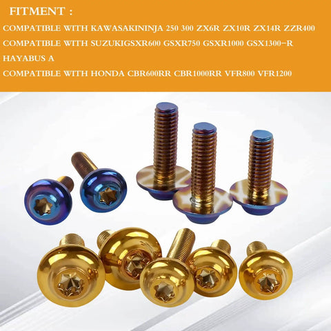 Ultimate 210-Piece Stainless Steel Fairing Bolt And Fastener Kit For Top Motorcycles Featuring Durable Clips Windscreen Screws Metric Bolts Nuts Torx Hardware Grommets Washers And Easy-Install Tools In Kickass Orange Color For Smooth Upgrades And Killer, showing bolts and screws.
