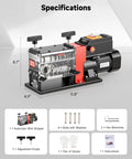 Electric Wire Stripper Machine No-Fuss 7 Channel And 7 Blades For 0.06-1.1 In Wires, 60W Motor with accessories