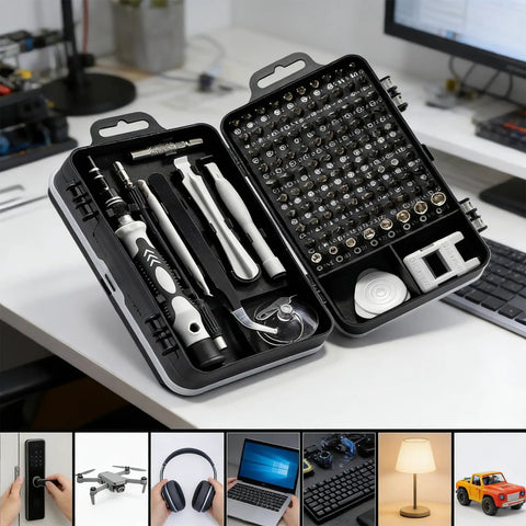 115 In 1 Precision Screwdriver Set For Phone Computer Watch Console Eyeglasses And Electronics Portable Gray Pro Repair Tool Kit