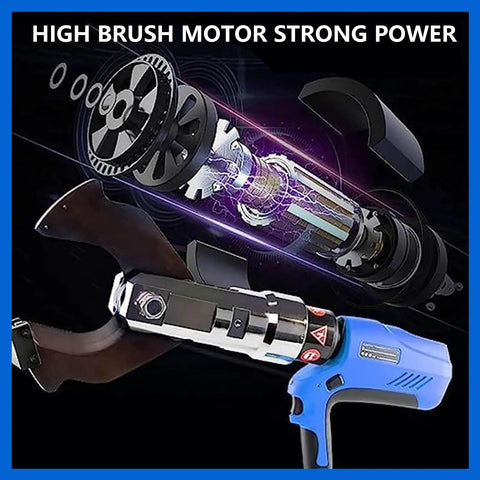 Heavy Duty Battery Powered Electric Hydraulic Cable Cutter with motor illustration showing internal components