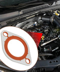 Heavy Duty Aluminum 1/8 Inch Water Neck Housing Gasket With Silicone Seal Replacement For Chevy Small Block And Big Block V8 Engines Including 265 283 305 327 350 383 396 400 427 454 472 500 Hot Rod Ready aluminum gasket in Chevy engine bay