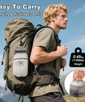 Man hiking with backpack featuring Vintage Bathtub Camping Hammock, Ultra Lightweight And Portable