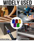 Uses of Magnetic Screwdriver Head Ring Set With Universal Bit Holder for various DIY repairs and applications, colorful magnetic rings shown
