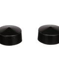 Bearing Protector Covers For Boat Trailers Black Plastic Pack Of 2, marine grade shield, front view showing durable black design
