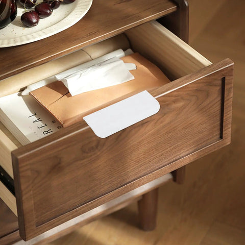 White Curved Edge Aluminum Furniture Pulls Pack 6 for Cabinets Drawers Dresser and Wardrobe 3.94 Inch Length 2.52 Inch Hole Centers