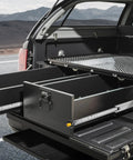 Truck bed with extended drawers using Beefy 60 Inch Heavy Duty Drawer Slides With Locking Full Extension Side Mount Ball Bearing Rails 500 Lb Capacity Galvanized Finish For Rust Resistance Perfect For Cabinets Shelves And Industrial Use 1 Pair