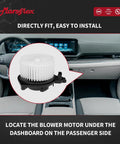 Front Blower Motor For Toyota Tacoma 2005 Through 2015 Replacement Fan OE 700188 75846 PM9297 in car interior view.