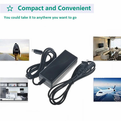 4 Pin Din Dc Power Adapter Hella Smooth Flat Plug Charging Cord Straight Up, compact design for easy portability.