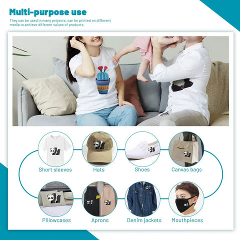 Direct To Film Transfer Paper Kit For Diy Crafters 50 Sheets A4 Size 8.5 By 11 Inches for sublimation on various textile items