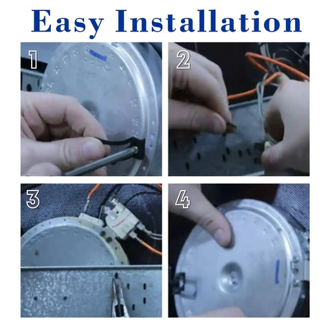 Step-by-step installation of Surface Burner Element Replacement For 6 Inch Electric Range Cooktop Radiant Heating Element 1200W