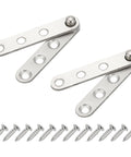Hidden Door Pivot Hinges 2 Pack 360 Degree Rotation Up Down Shaft Hardware For Secret Doors And Bookcases Sleek Silver Tone Finish Heavy Duty Easy Install PATIKIL with screws.