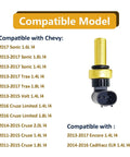 SYudwen coolant temperature sensor with yellow top and black connector for Chevy Sonic/Trax models.