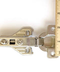 Smooth Operator Soft Close Hinges Full Overlay Clip On Build With Integrated Dampers For Frameless Cabinets measurement close-up