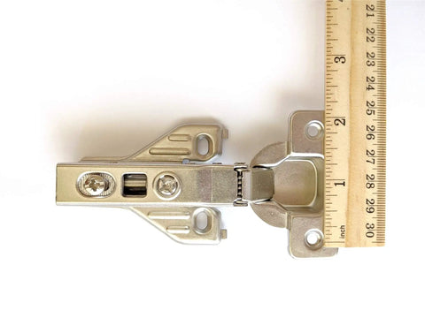 Smooth Operator Soft Close Hinges Full Overlay Clip On Build With Integrated Dampers For Frameless Cabinets measurement close-up