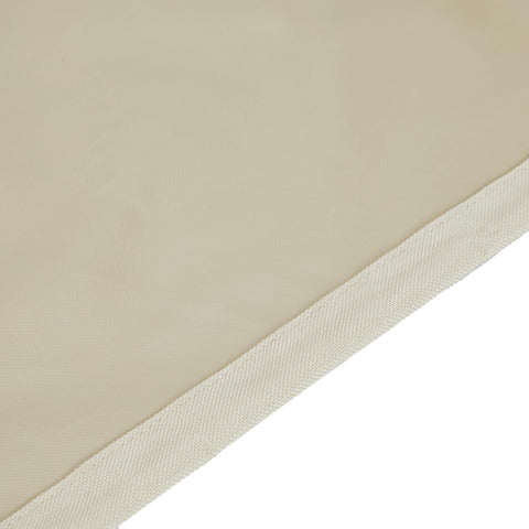 Close-up of tan heavy-duty outdoor chair cover seam, part of the Heavy-Duty Outdoor Chair Covers Four-Piece Set Waterproof Tan For Patio And Backyard All-Weather Protection Against Sun Rain Snow Dirt Sap And More To Keep Your Outdoor Furniture Looking Fresh And New.
