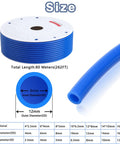 Blue PU Air Hose For Air Compressors 12mm OD and 8mm ID 262 Feet 80 Meters Long Flexible Pneumatic Tubing coil display