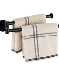 Swivel Towel Bar 9 Inch Two Arm Wall Mount Towel Rack, No Fuss Space Saving Stainless Steel Holder With Brushed Finish holding towels